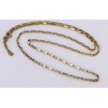 9ct Gold Box Link Necklace 24 inch length weight 6.2g
