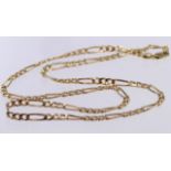 9ct Gold Figaro Necklace 20 inch length weight 5.9g