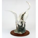 Lladro. Large Lladro figure depicting two wading herons, height 55cm approx. (buyer collects)