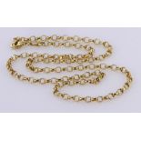 9ct Gold Belcher Necklace 16 inch length weight 8.8g