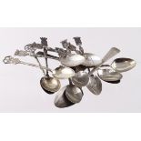 Assortment of mixed silver / white metal teaspoons, total weight 102g