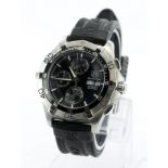 Gents Tag Heuer Aquaracer Automatic chronograph wristwatch, stainless steel case with black dial,