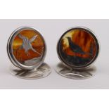 Pair of silver & tortoiseshell Menu Holders marked for Aide Brothers Birm. 1925 - show some wear,