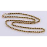 9ct Gold Rope Necklace 18 inch length weight 4.9g