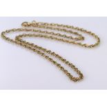 9ct Gold Prince of Wales Necklace 20 inch length weight 5.5g