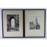 Graham Culverd. A pair of signed etchings. The first titled 'Porte St Denis, Paris' and the second