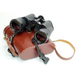 Carl Zeiss Jena Dekarem 10 x 50 binoculars (no. 5814622), contained in original leather case