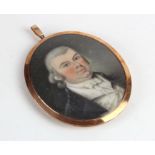 Portrait Miniature. A portrait miniature of a Gentleman, circa late 19th to early 20th Century,