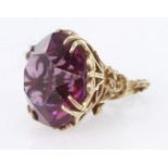 9ct Gold Amethyst set pendant weight 7.9g