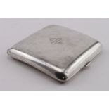 Silver cigarette case, marked 'Sterling' on inside rim and dated Oct. 29.1938 on the reverse. Weighs