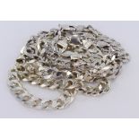 Five silver bracelets, mixed sizes / weights. Total weight approx 181.5g