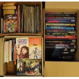 Dr Who interest. A large collection of Dr Who hardback books, paperback books & magazines, circa