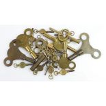 Selection of 23 watch & clock keys