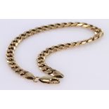 9ct Gold Curb Bracelet weight 16.6g