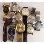 Ten Gents mechanical wristwatches. All seem to be working, viewing recommended
