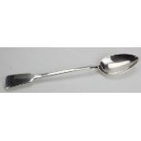 Large early 20thc Maltese silver, fiddle pattern, Serving/Gravy Spoon marked JM 925 Sterling (