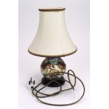 Moorcroft. 'Anna Lily' lamp, by Nicola Slaney. A Fine early example. With the Moorcroft shade.