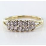 9ct Gold Diamond set Ring with COA and SGL Report approx 0.50ct weight size N weight 2.3g