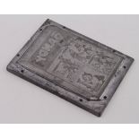 D. C. Thomson interest. A very unusual and rare metal printing plate depicting the front cover of