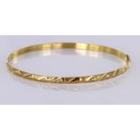 21ct Gold stamped Bangle weight 8.4g
