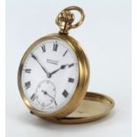 Gents 9ct cased open face pocket watch, hallmarked Birmingham 1919. The signed dial by Kay & Co