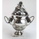 Maltese silver 19th century sugar basin and cover (probably Oakes period), probably made by Guiseppe