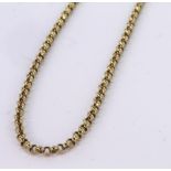 9ct Gold Belcher Necklace 20 inch length weight 10.9g