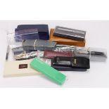 Pens & Pencils. A collection of twenty-eight fountain pens, ballpoint pens, pencils, etc., makers