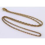 9ct Gold Prince of Wales link Necklace 20 inch length weight 3.6g