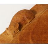 Robert 'Mouseman Thompson octagonal carved oak cheese board, 30cm x 25cm approx.