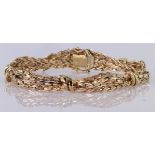 9ct Gold Plaited Bracelet weight 24.7g