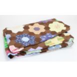 Patchwork Quilt. A large multi coloured patchwork quilt (king size), size 428cm x 268cm approx.