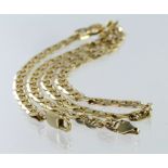 9ct Gold Anchor link Necklace 20 inch length weight 8.1g