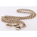 9ct pocket watch chain. Length approx 46cm, weight 33.2g