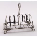 William IV silver Toast Rack, very attractive design; hallmarked I.S.H.W. (John Settle & Henry