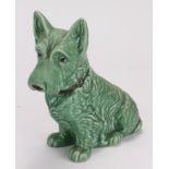 Sylvac. Large green Sylvac dog (no. 1208), height 23.5cm approx.