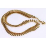 9ct stamped Collarette style Necklace 18 inch length weight 18.1g