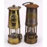 Miners Lamps. Two miners lamps, comprising Protector Lamp & Lighting Co. (Type 6) & E. Thomas &
