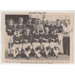 Football autographs, Cardiff City b/w magazine extract showing team group 1963/4 fully signed by