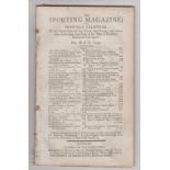 Cricket, early publication, 'The Sporting Magazine or Monthly Calendar, May 1775', Extract for the