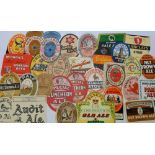 Beer Labels, a selection of 30 labels, various shapes and sizes (2 with contents) including Mitchell