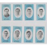 Cigarette cards, Cope's Noted Footballers, (Clip's 500 subjects), Clapton Orient, 8 cards, nos