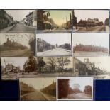 Postcards, Surrey, Croydon streets, Cherry Orchard Rd (2), Morland Rd (3), Woodside Council Schools,