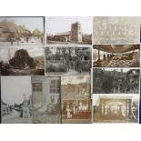 Postcards, East Midlands selection of 35+ cards, RP's and printed, inc. High St Oakham, (RP), St