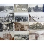 Postcards, Surrey & Sussex, a collection of 50+ cards, mostly RP's, topographical & Social History