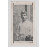 Cigarette card, Gabriel, Cricketer Series, type card, no 12, W.G. Quaife, Warwickshire (gd) (1)
