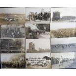Postcards, Military, a collection of 18 WW1 period RP's including Engineers bridge building (4),
