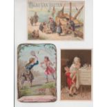 Trade cards, Netherlands, Van Houten, 8 large advertising cards, mostly showing scenes of children