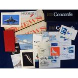 Aviation, Concorde, a selection of paper ephemera to include luggage and cabin labels, booklets, F.