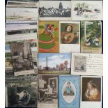 Postcards, Tony Warr Collection, a mixed collection of approx. 220 subject and UK topographical